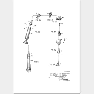 Space Capsule Vintage Patent Hand Drawing Posters and Art